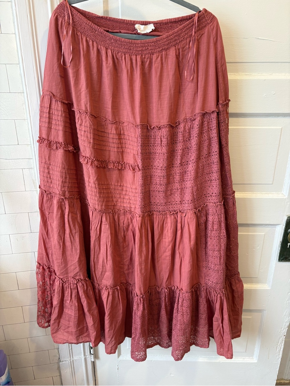 Anthropologie lace maxi skirt